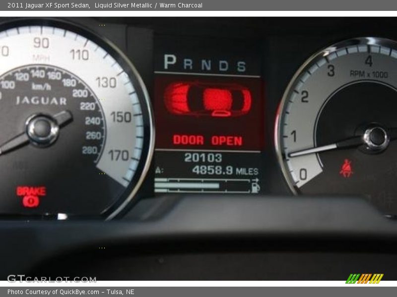 Liquid Silver Metallic / Warm Charcoal 2011 Jaguar XF Sport Sedan