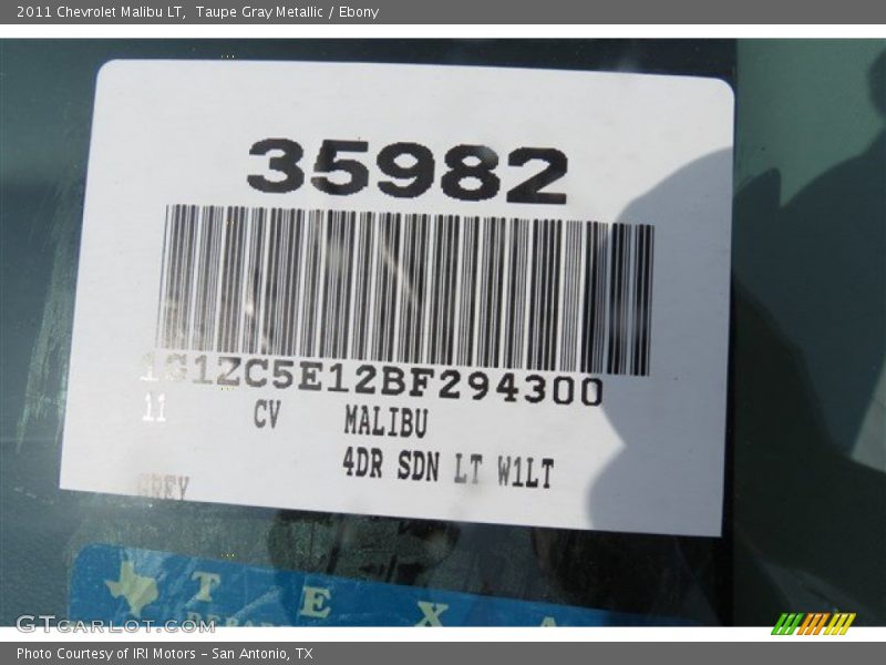 Taupe Gray Metallic / Ebony 2011 Chevrolet Malibu LT