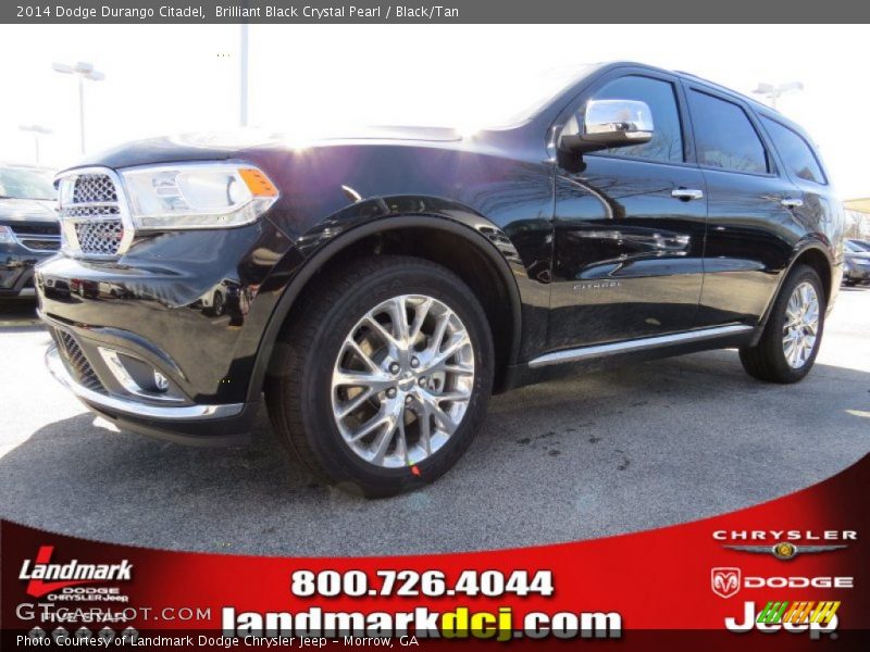 Brilliant Black Crystal Pearl / Black/Tan 2014 Dodge Durango Citadel