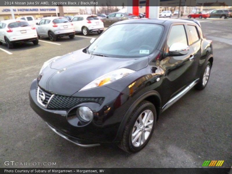 Sapphire Black / Black/Red 2014 Nissan Juke SV AWD