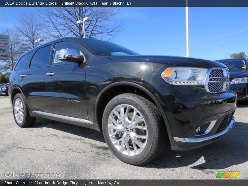 Brilliant Black Crystal Pearl / Black/Tan 2014 Dodge Durango Citadel