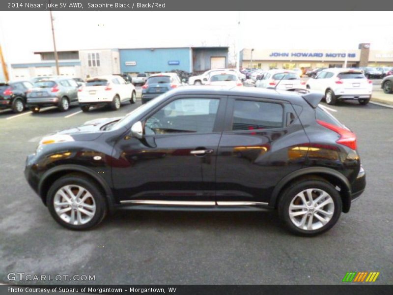 Sapphire Black / Black/Red 2014 Nissan Juke SV AWD