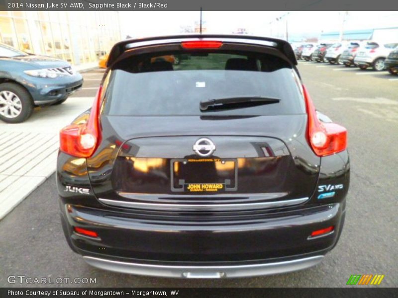 Sapphire Black / Black/Red 2014 Nissan Juke SV AWD