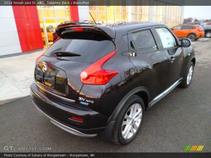 Sapphire Black / Black/Red 2014 Nissan Juke SV AWD
