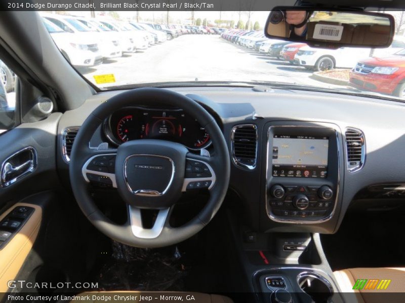 Brilliant Black Crystal Pearl / Black/Tan 2014 Dodge Durango Citadel