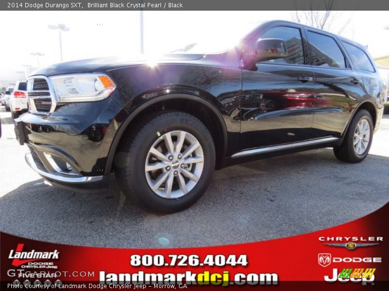 Brilliant Black Crystal Pearl / Black 2014 Dodge Durango SXT