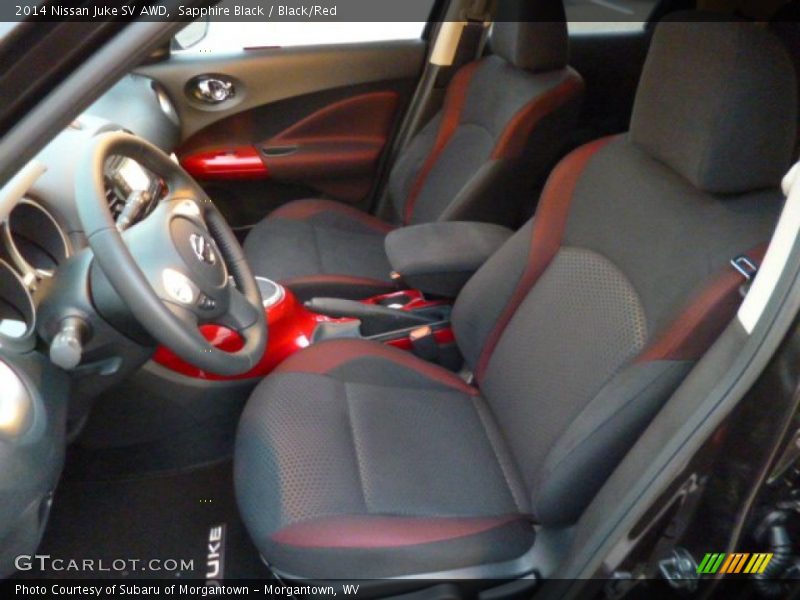 Sapphire Black / Black/Red 2014 Nissan Juke SV AWD