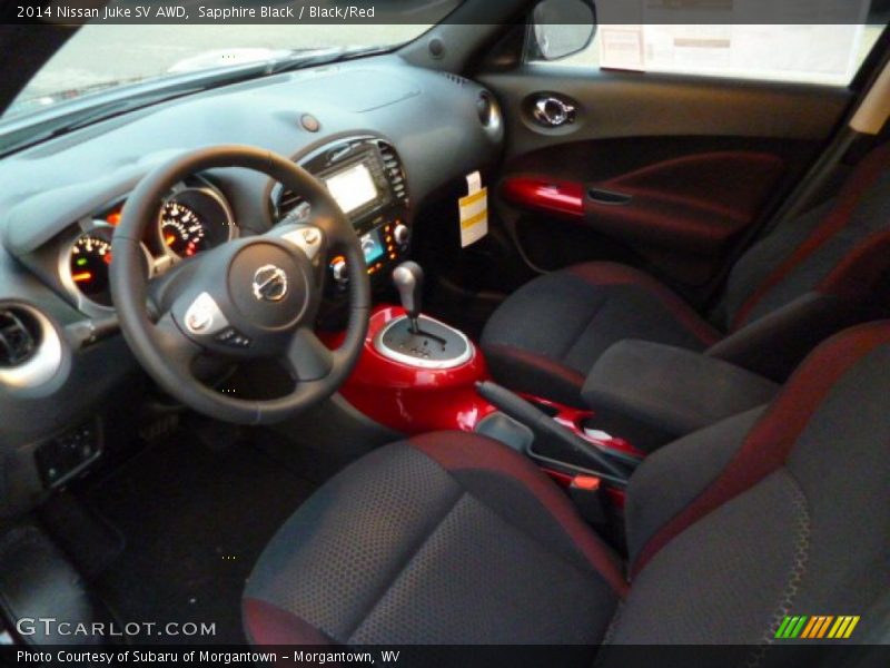 Sapphire Black / Black/Red 2014 Nissan Juke SV AWD