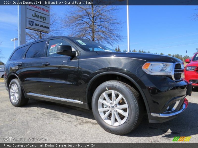 Brilliant Black Crystal Pearl / Black 2014 Dodge Durango SXT