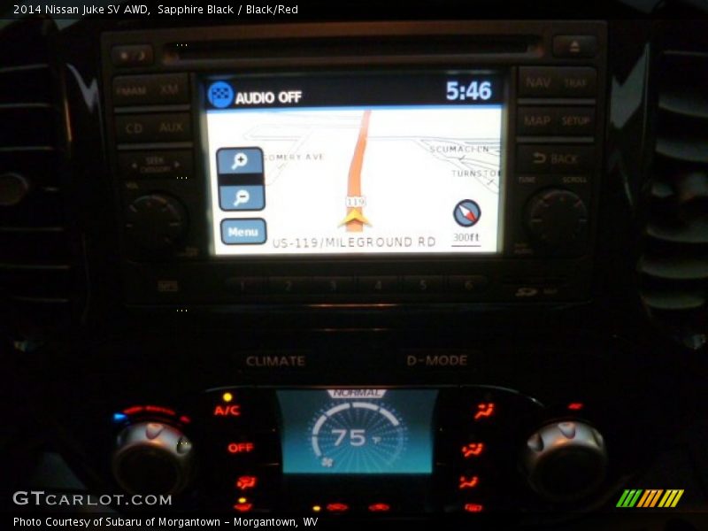 Sapphire Black / Black/Red 2014 Nissan Juke SV AWD