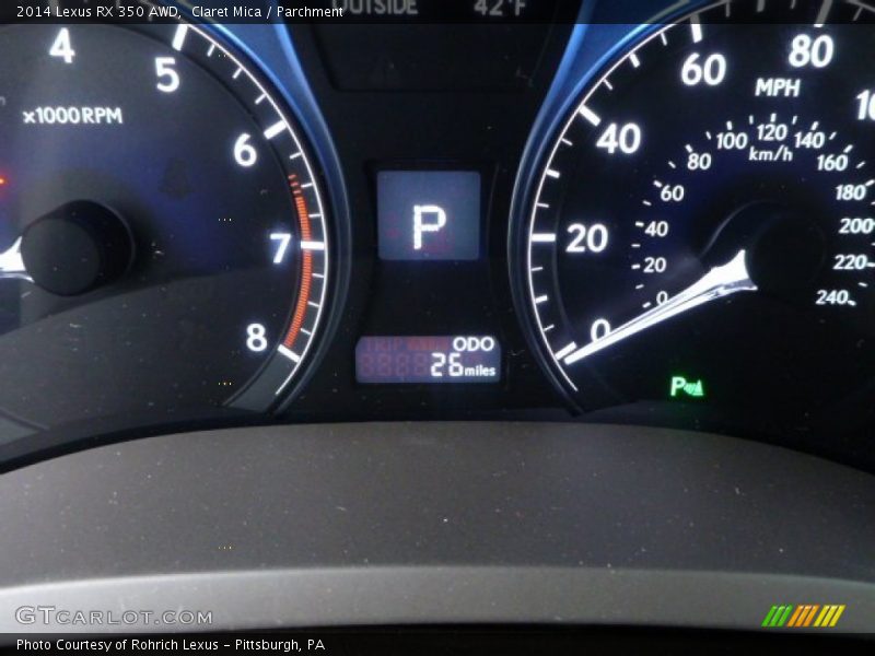 Claret Mica / Parchment 2014 Lexus RX 350 AWD