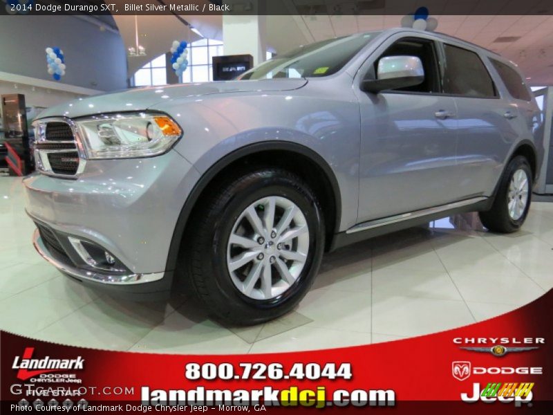 Billet Silver Metallic / Black 2014 Dodge Durango SXT