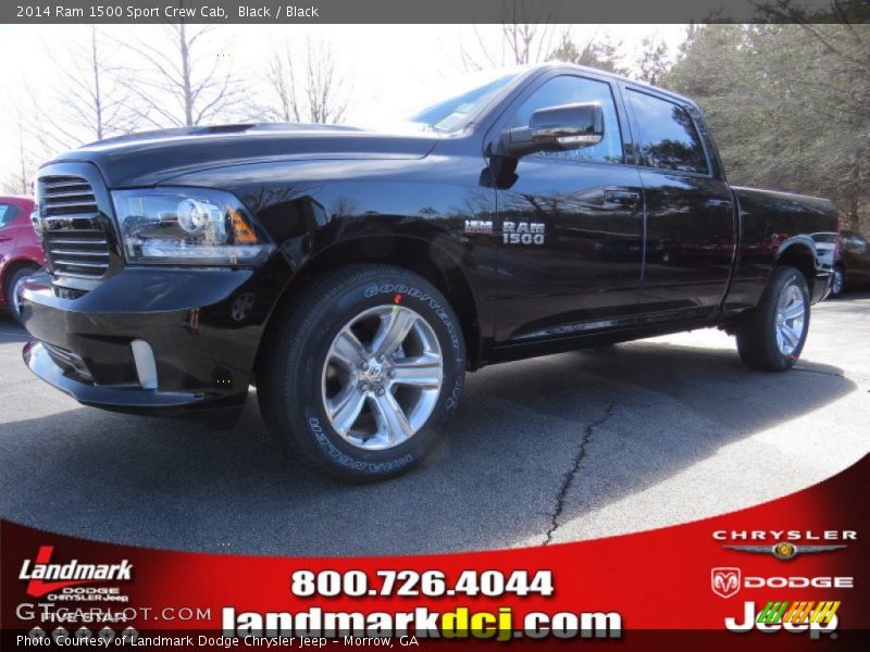 Black / Black 2014 Ram 1500 Sport Crew Cab