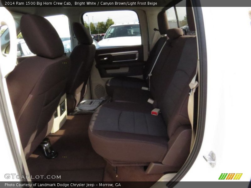 Bright White / Canyon Brown/Light Frost Beige 2014 Ram 1500 Big Horn Crew Cab