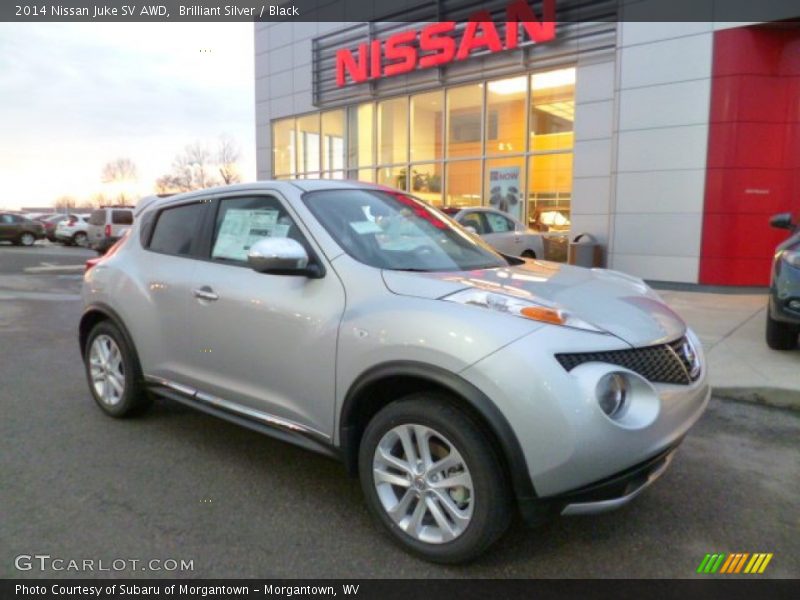 Brilliant Silver / Black 2014 Nissan Juke SV AWD