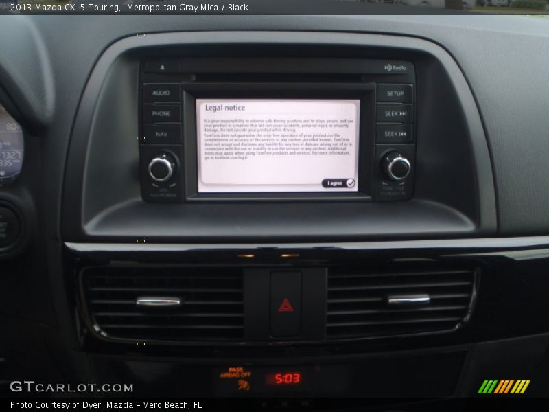 Metropolitan Gray Mica / Black 2013 Mazda CX-5 Touring