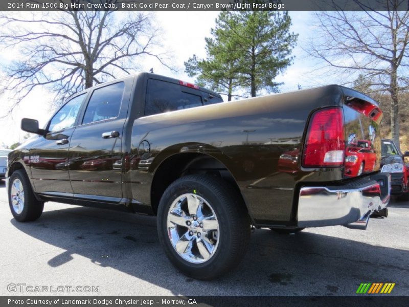 Black Gold Pearl Coat / Canyon Brown/Light Frost Beige 2014 Ram 1500 Big Horn Crew Cab