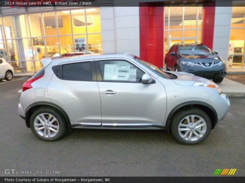 Brilliant Silver / Black 2014 Nissan Juke SV AWD