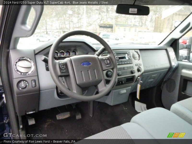 Blue Jeans Metallic / Steel 2014 Ford F250 Super Duty XLT SuperCab 4x4