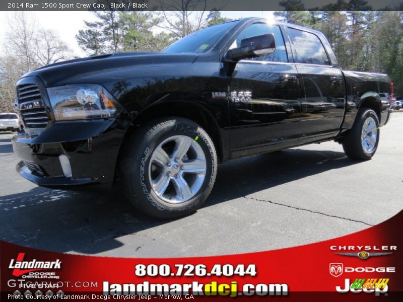 Black / Black 2014 Ram 1500 Sport Crew Cab