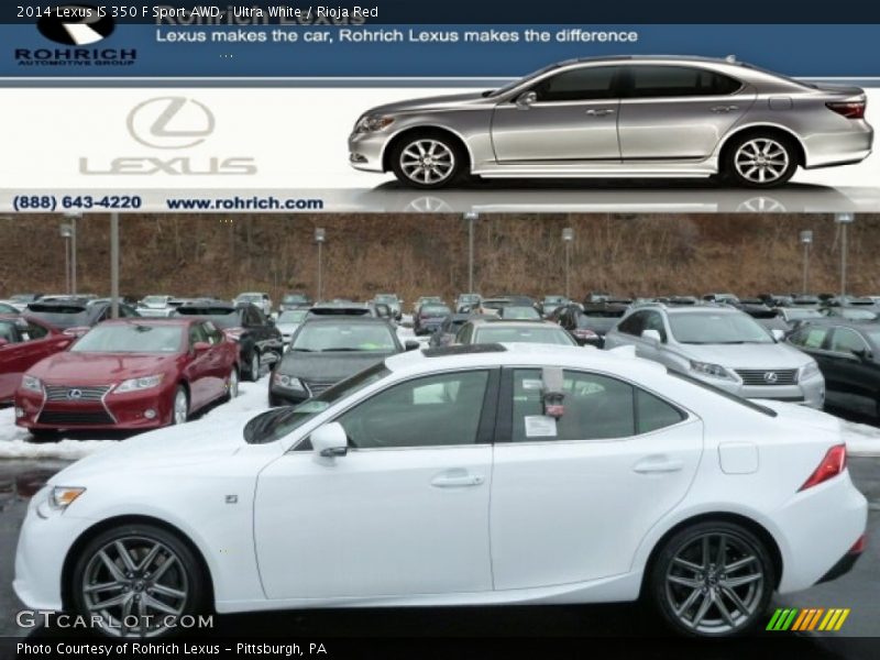 Ultra White / Rioja Red 2014 Lexus IS 350 F Sport AWD