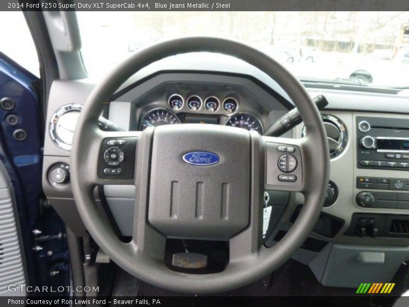 Blue Jeans Metallic / Steel 2014 Ford F250 Super Duty XLT SuperCab 4x4