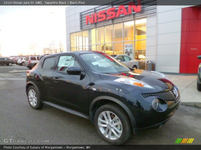 Sapphire Black / Black/Red 2014 Nissan Juke SV AWD