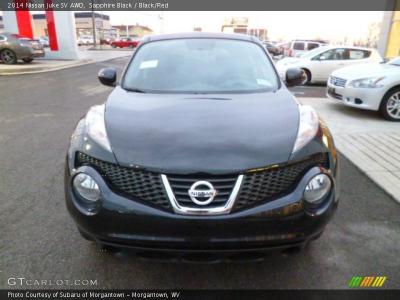 Sapphire Black / Black/Red 2014 Nissan Juke SV AWD
