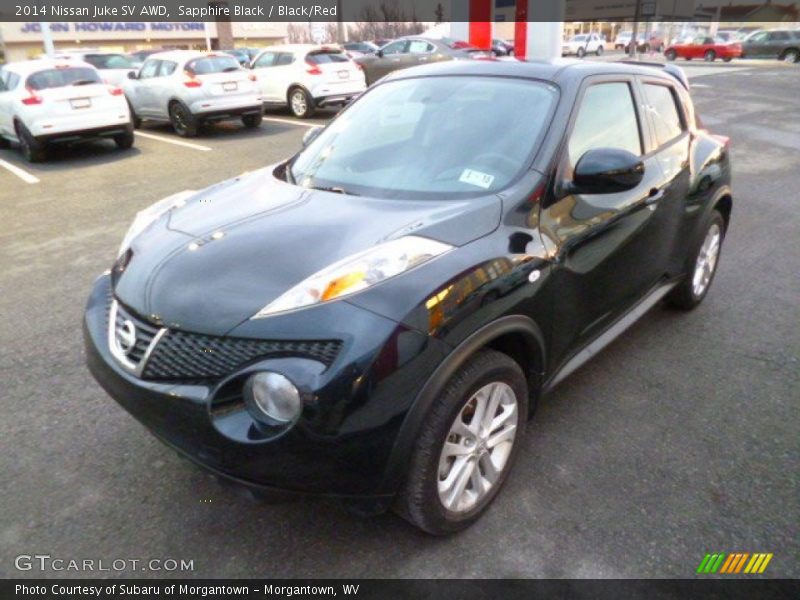 Sapphire Black / Black/Red 2014 Nissan Juke SV AWD