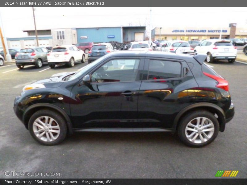 Sapphire Black / Black/Red 2014 Nissan Juke SV AWD