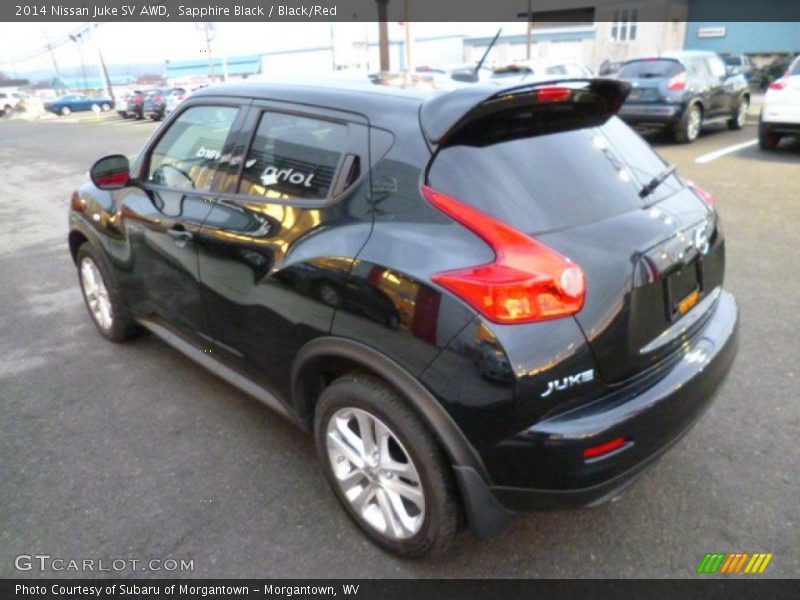 Sapphire Black / Black/Red 2014 Nissan Juke SV AWD