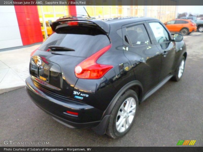Sapphire Black / Black/Red 2014 Nissan Juke SV AWD