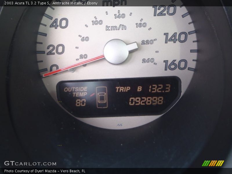Anthracite Metallic / Ebony 2003 Acura TL 3.2 Type S