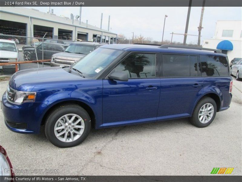 Deep Impact Blue / Dune 2014 Ford Flex SE