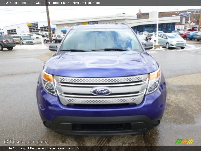 Deep Impact Blue / Medium Light Stone 2014 Ford Explorer 4WD