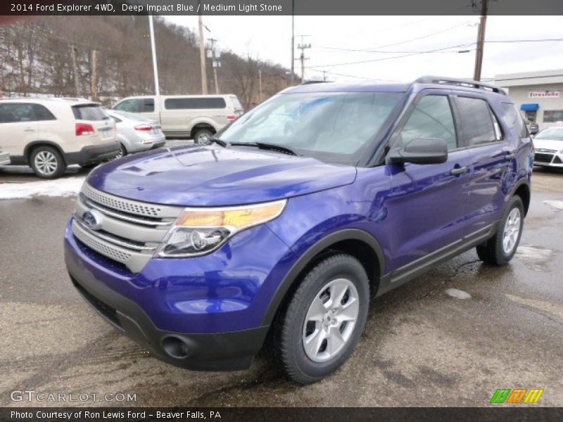 Deep Impact Blue / Medium Light Stone 2014 Ford Explorer 4WD