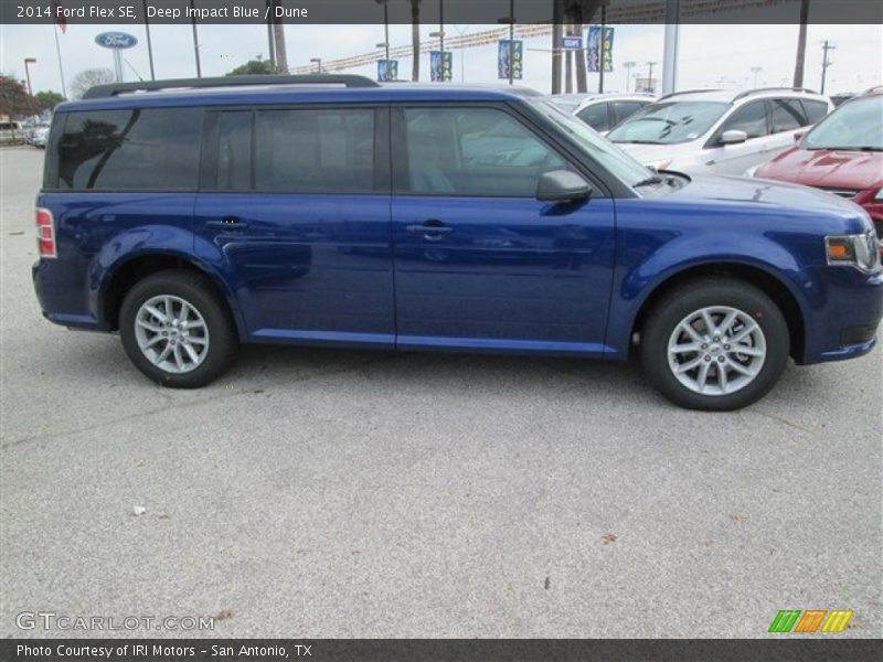 Deep Impact Blue / Dune 2014 Ford Flex SE