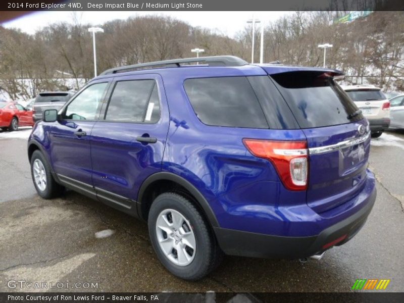Deep Impact Blue / Medium Light Stone 2014 Ford Explorer 4WD