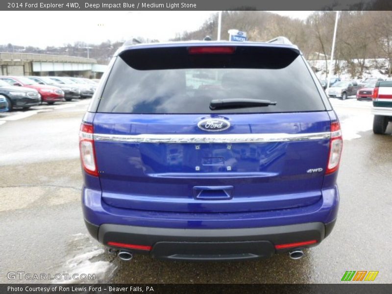 Deep Impact Blue / Medium Light Stone 2014 Ford Explorer 4WD