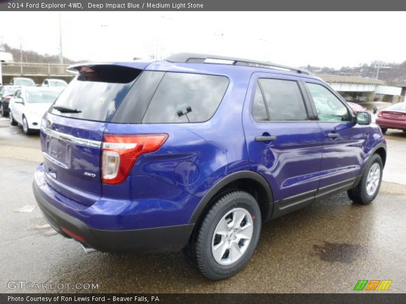 Deep Impact Blue / Medium Light Stone 2014 Ford Explorer 4WD