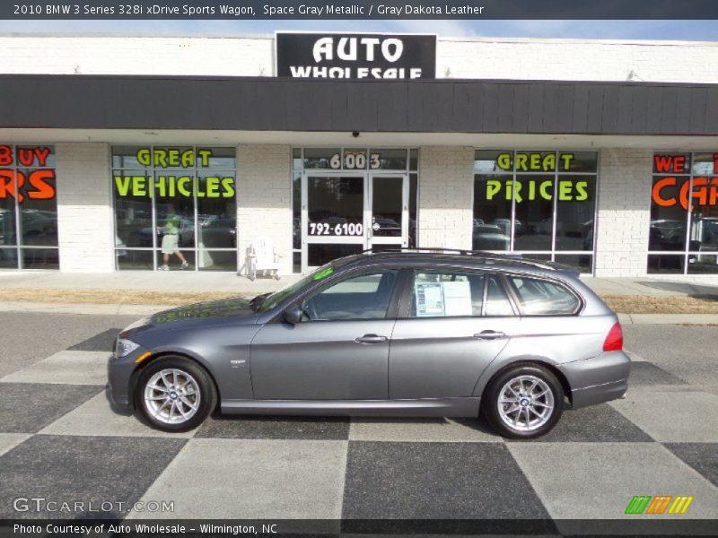 Space Gray Metallic / Gray Dakota Leather 2010 BMW 3 Series 328i xDrive Sports Wagon