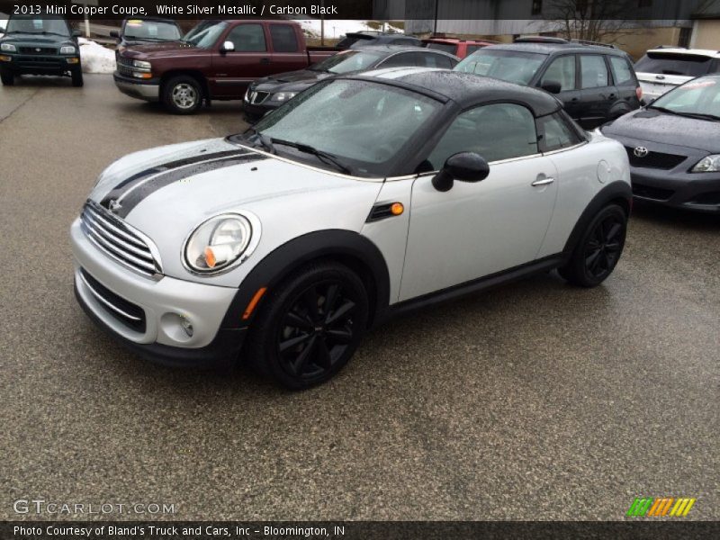 White Silver Metallic / Carbon Black 2013 Mini Cooper Coupe