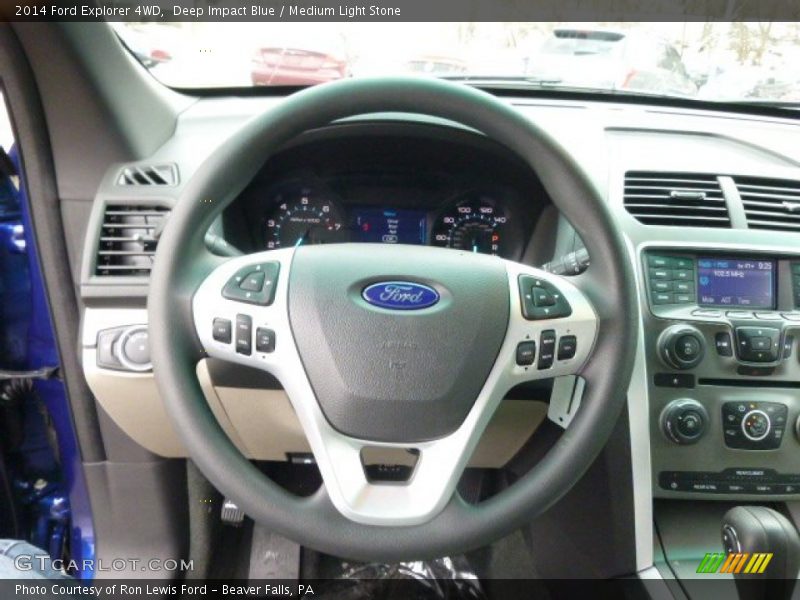 Deep Impact Blue / Medium Light Stone 2014 Ford Explorer 4WD
