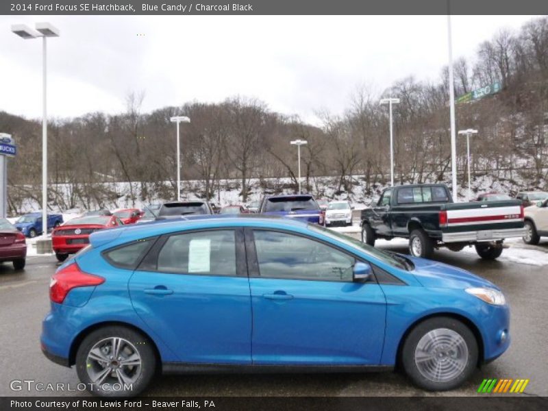 Blue Candy / Charcoal Black 2014 Ford Focus SE Hatchback