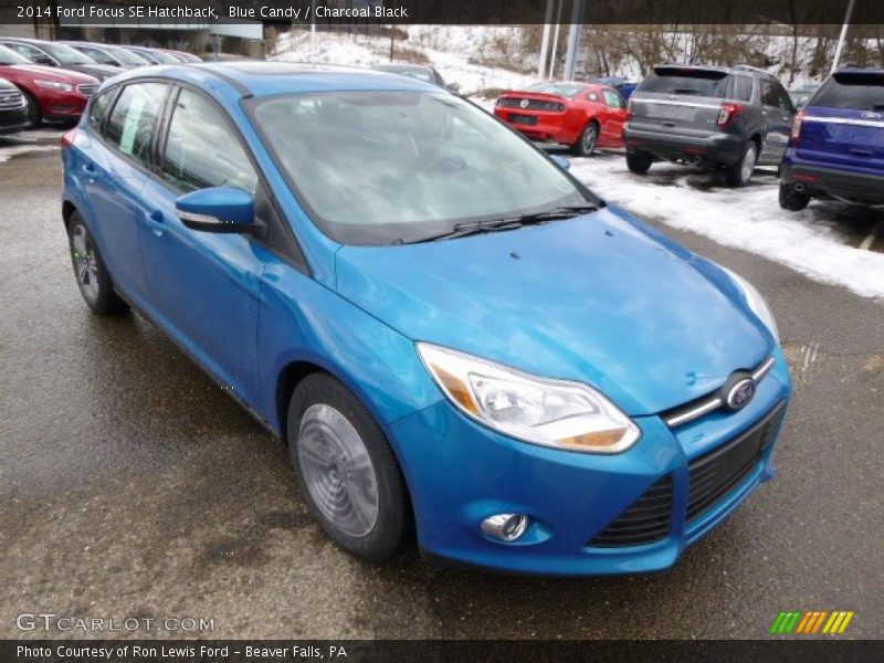 Blue Candy / Charcoal Black 2014 Ford Focus SE Hatchback