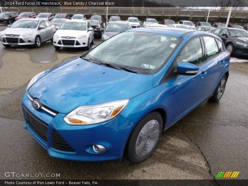 Blue Candy / Charcoal Black 2014 Ford Focus SE Hatchback