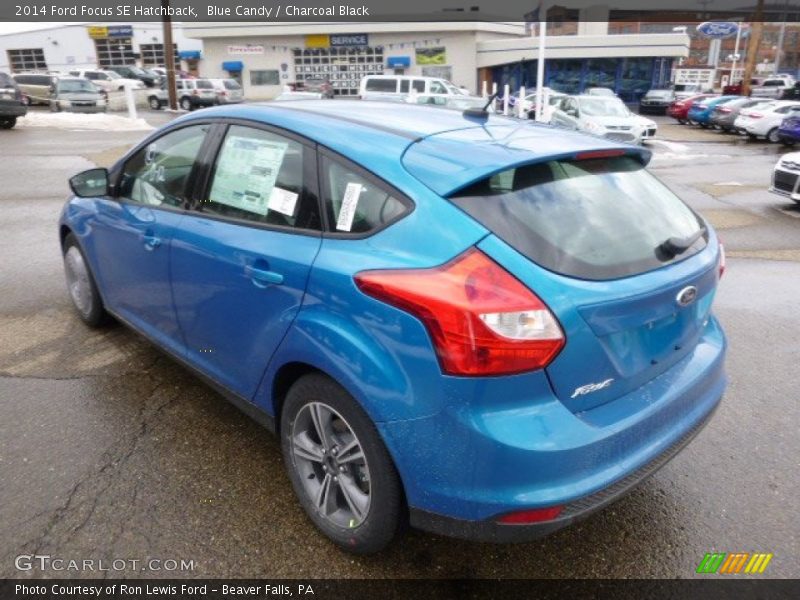 Blue Candy / Charcoal Black 2014 Ford Focus SE Hatchback