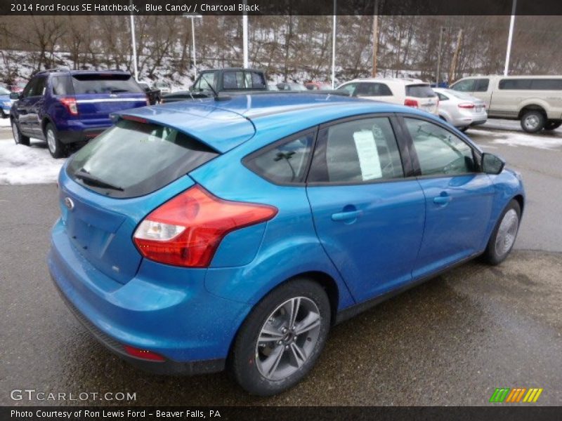 Blue Candy / Charcoal Black 2014 Ford Focus SE Hatchback
