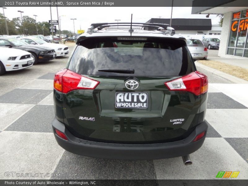 Spruce Green Mica / Beige 2013 Toyota RAV4 Limited AWD