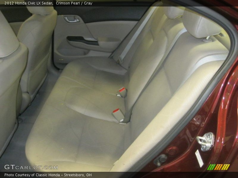 Crimson Pearl / Gray 2012 Honda Civic LX Sedan